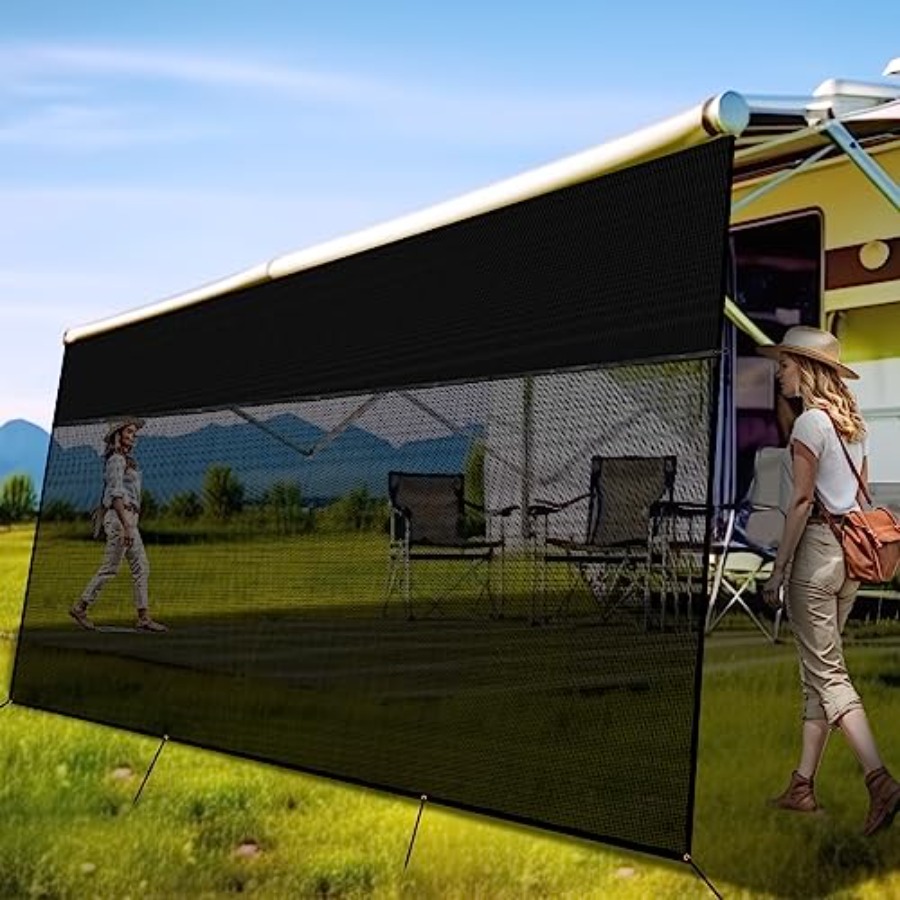 Screen Top Mesh - RV Awning Shade Screen 9' x