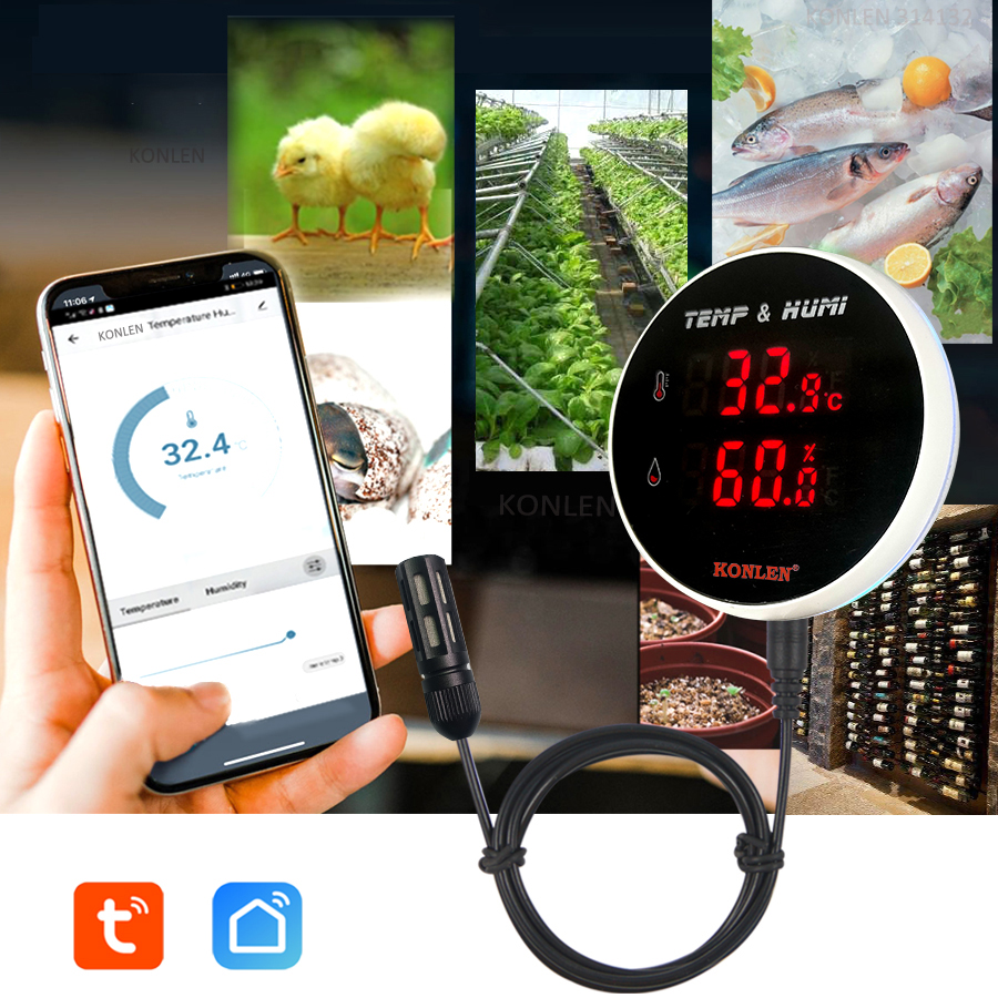 Tuya WIFI Temperature Humidity - đánh giá và giá Digital Hygrometer Probe