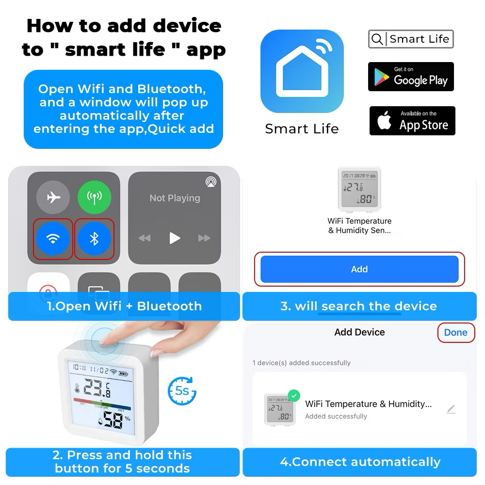 Tuya WiFi Temperature Humidity - đánh giá và giá Digital Hygrometer Probe