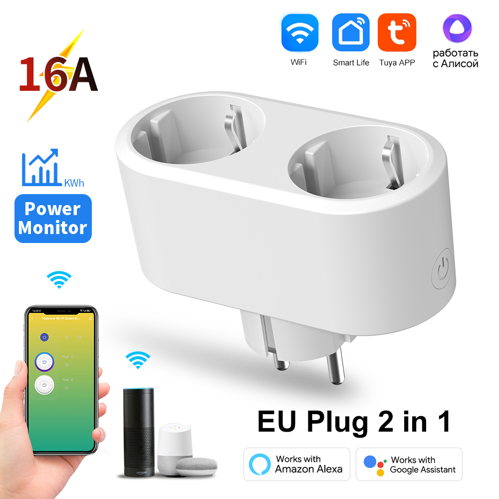 Tuya WiFi Dual Outlet 16A APP  - đánh giá và giá Timer Dual Outlet