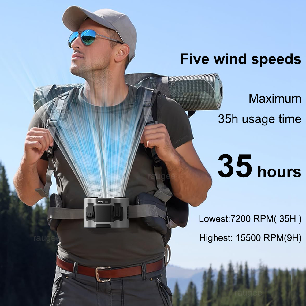 20000mAh Waist Fan Portable Ou - đánh giá và giá Timer Dual Outlet