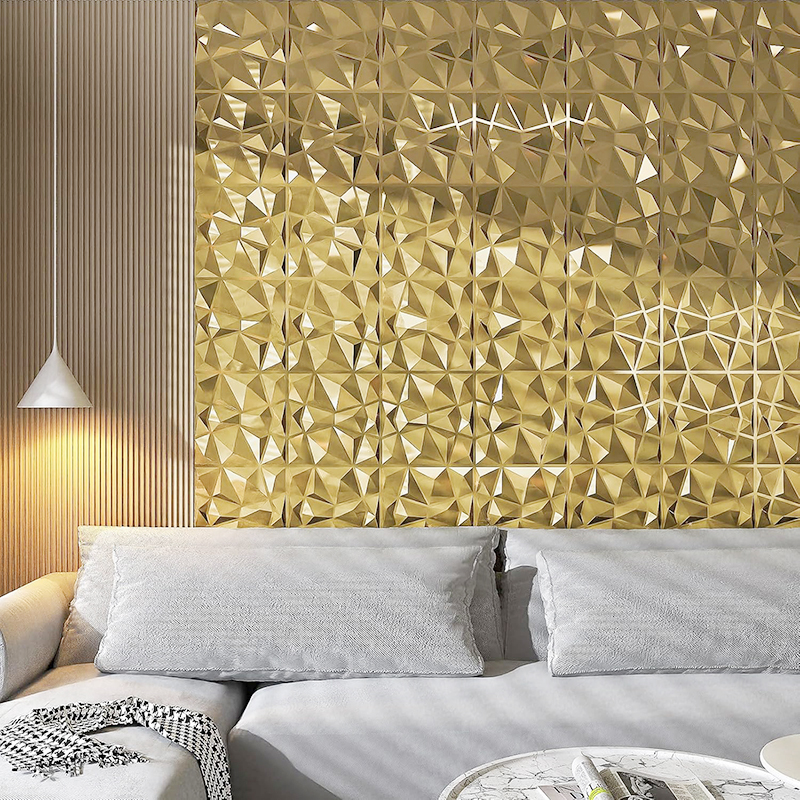 12pcs 50x50cm Champagne gold c - đánh giá và giá Pvc Panel Background