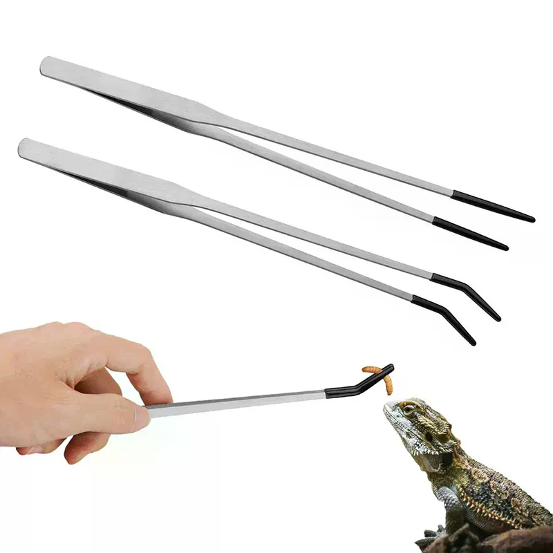 Straight and Curved Aquarium T - đánh giá và giá Feeding Tong Stainless