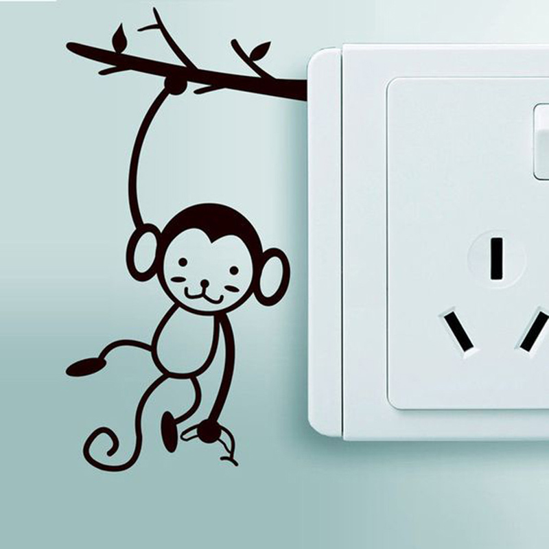 Black Cute Monkey Hanging Tree - đánh giá và giá Pvc Panel Background