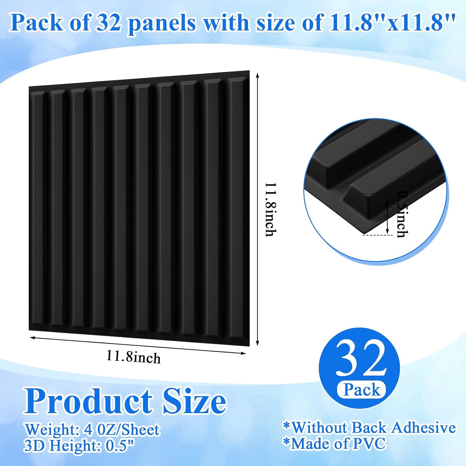 32 Pcs 3D Slat Wall Panels, 12 - đánh giá và giá Pvc Panel Background