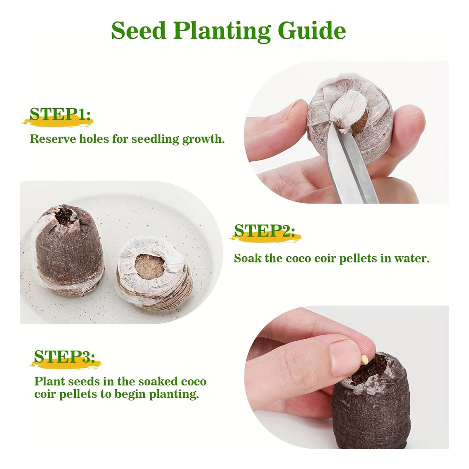 10/20/50pcs Plant Growth Bags  - đánh giá và giá Substrate Coconut Fiber